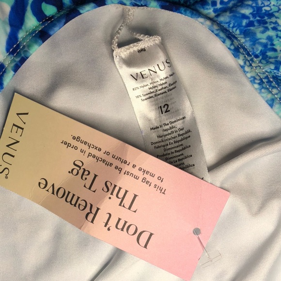 Blue and Green Animal Print Swimsuit - Picture 10 of 15